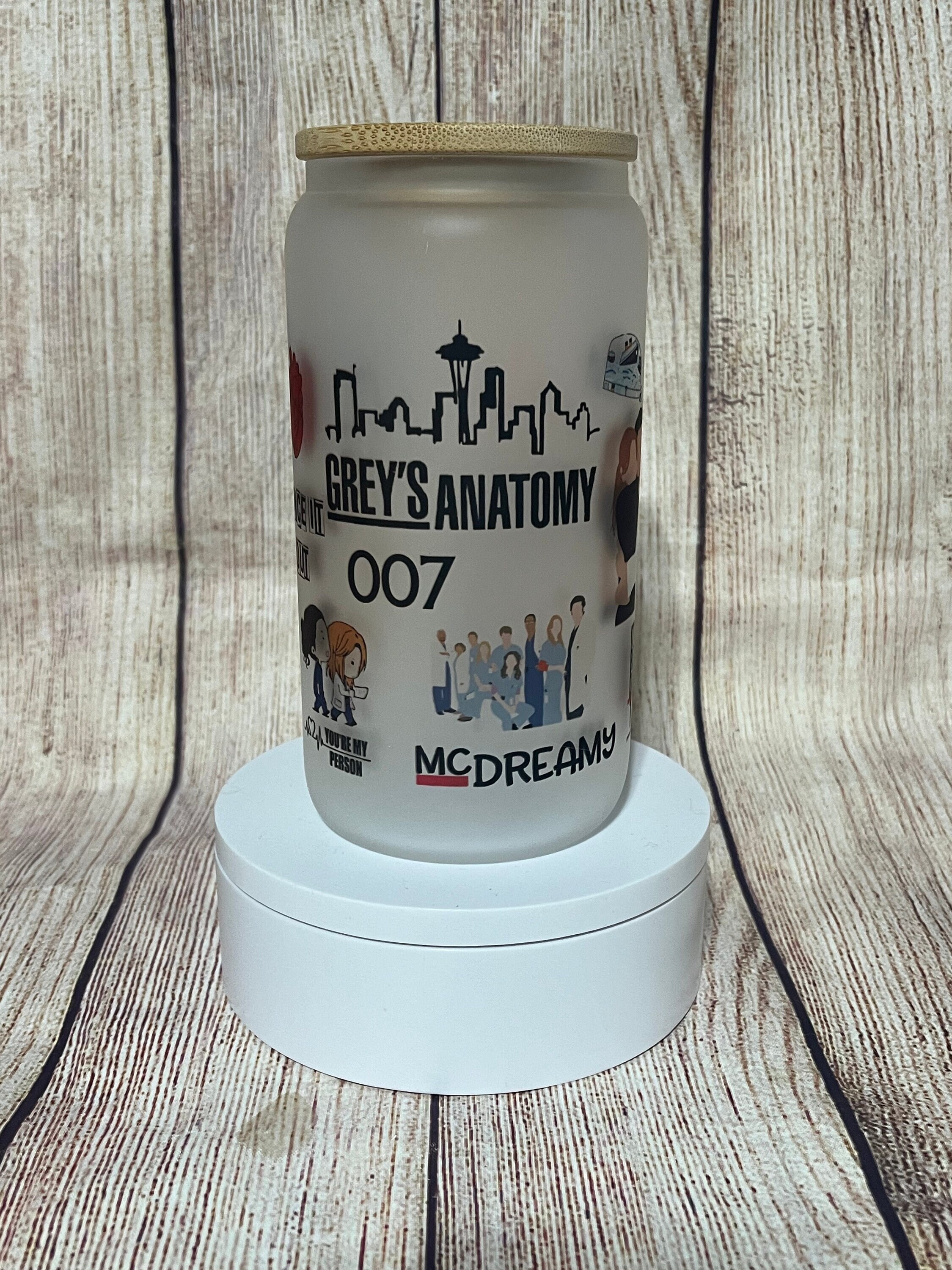 Greys Anatomy Frosted Glass Can | Iced Coffee Glass | You’re My Person