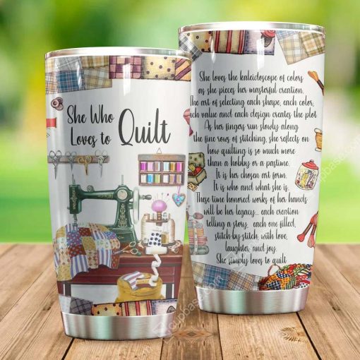 She Simply Loves To Quilt Tumbler