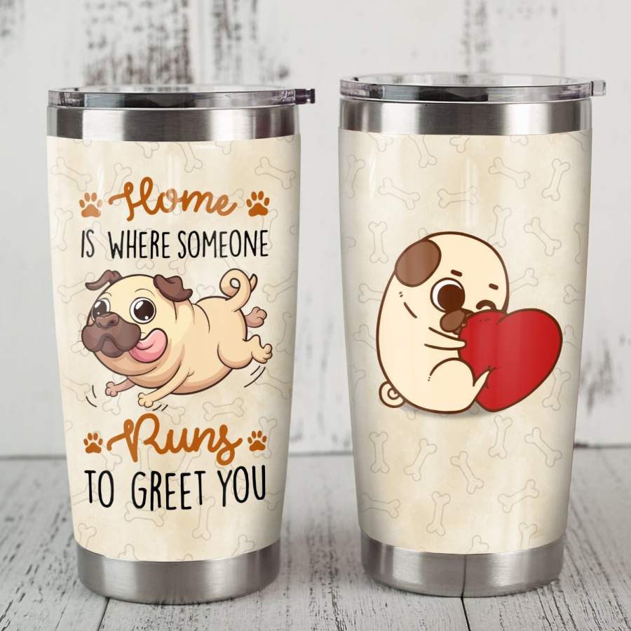 Pug Dog Steel Tumbler FB0507 78O42