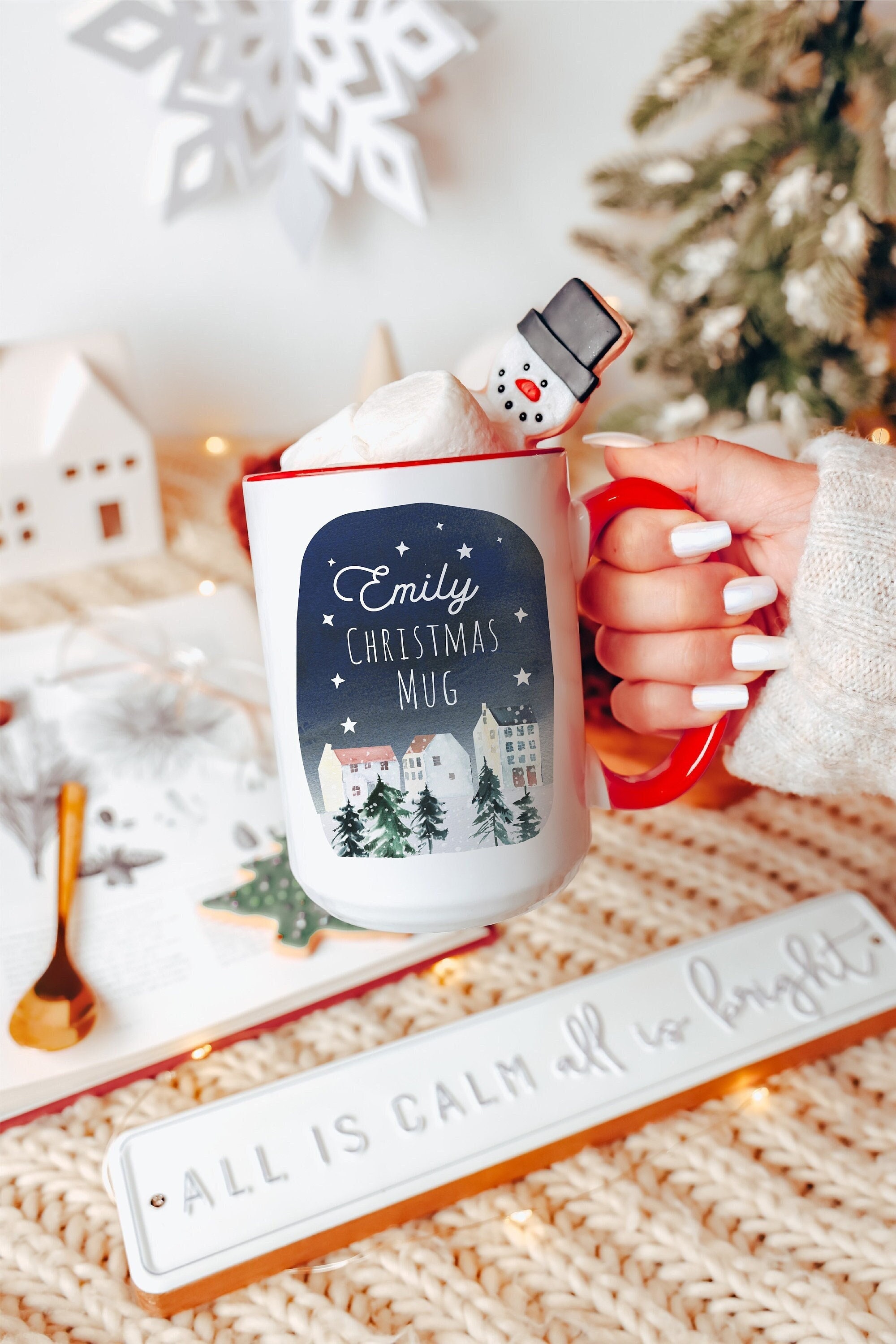 Christmas gifts for family, Mama and grandma Personalized christmas coffee mugs, Best friend gifts for Christmas, Customized Holiday mugs