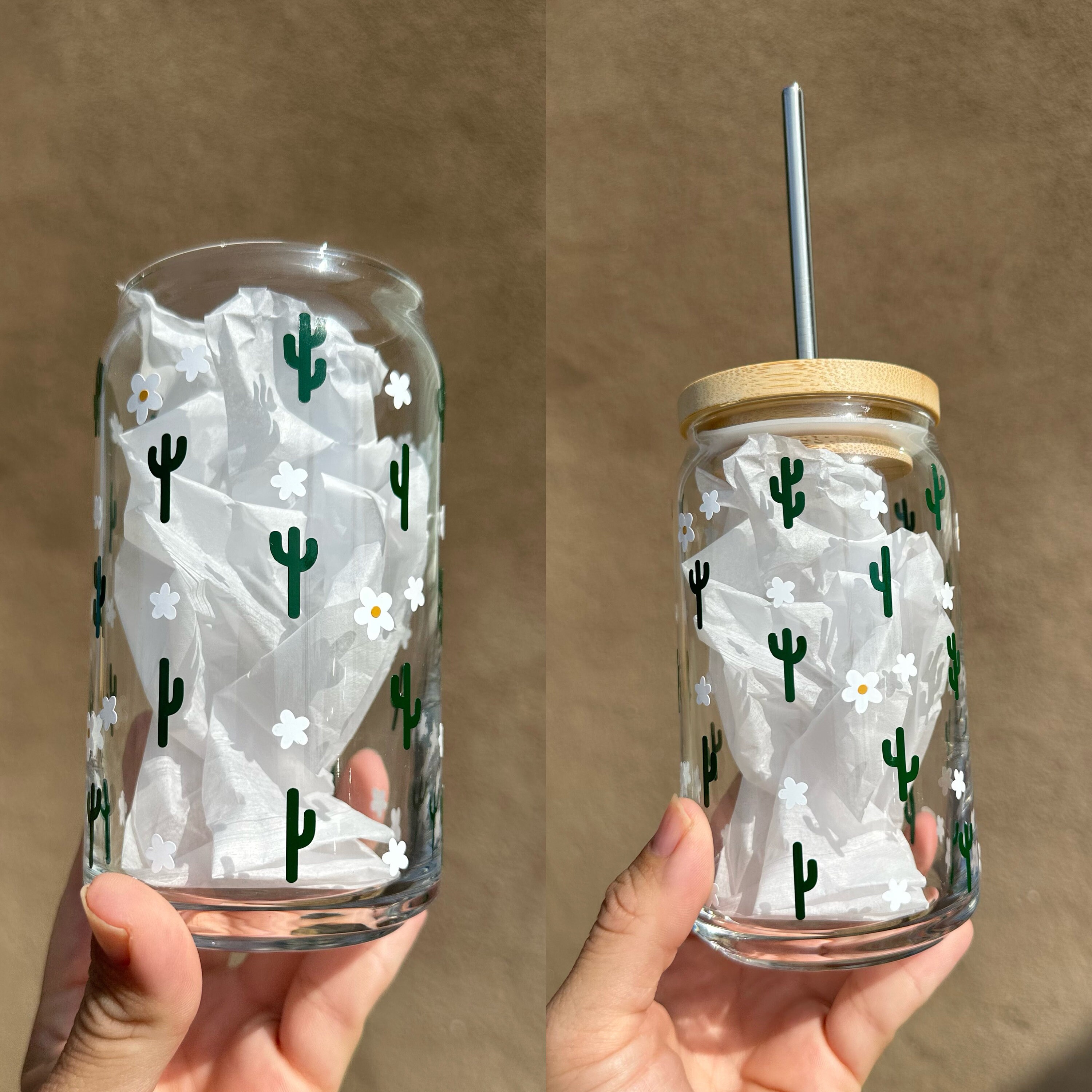 Cactus Flowers, Western Cups, Beer Glass Cans, South Beer Glass, Beer Glass Coffee, Cacti, simplicity glassware, cactus libbey wrap, flowers