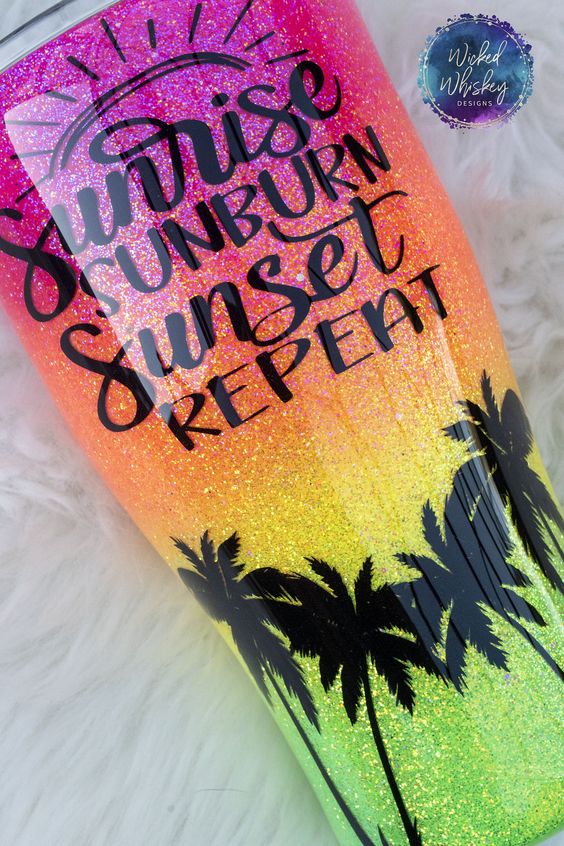 Sunrise Sunburn Sunset Repeat Tumbler