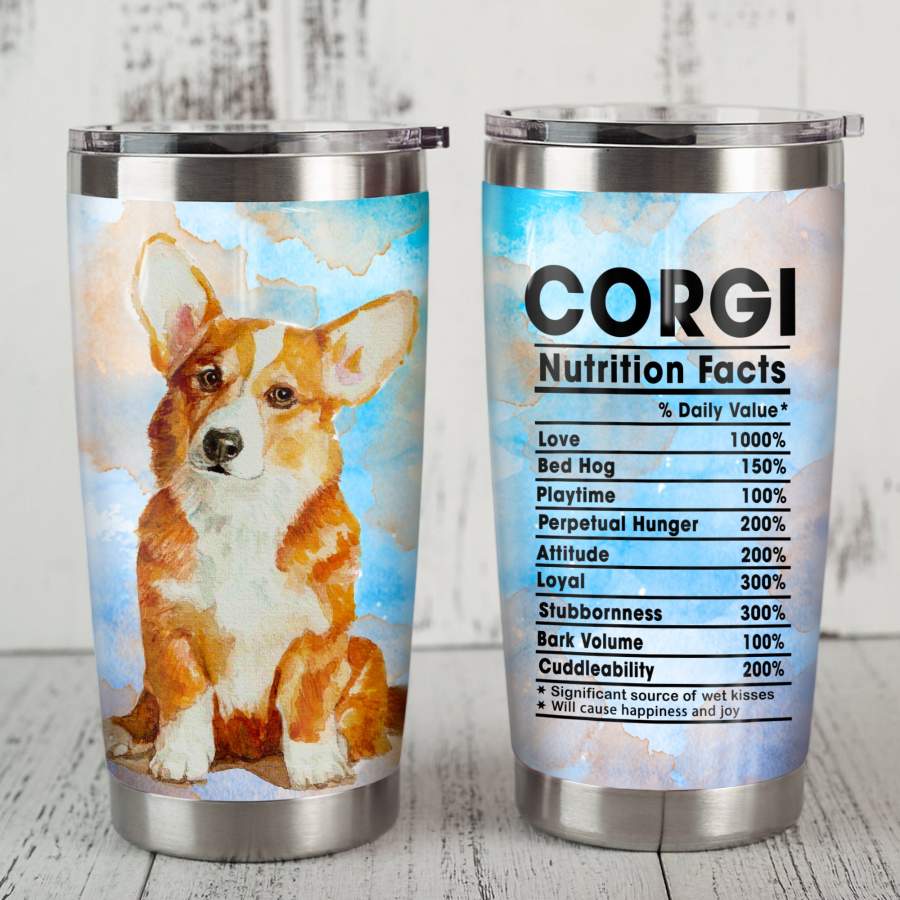 Corgi Dog Steel Tumbler JR1607 81O60