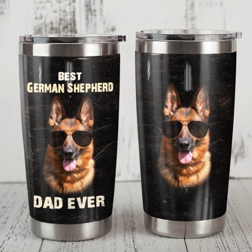 German Shepherd Dog Steel Tumbler, New Dad Gifts, Boyfriend Valentines Day Gifts, Gifts For New Moms, Gifts To Grandpa, Gifts For Mom