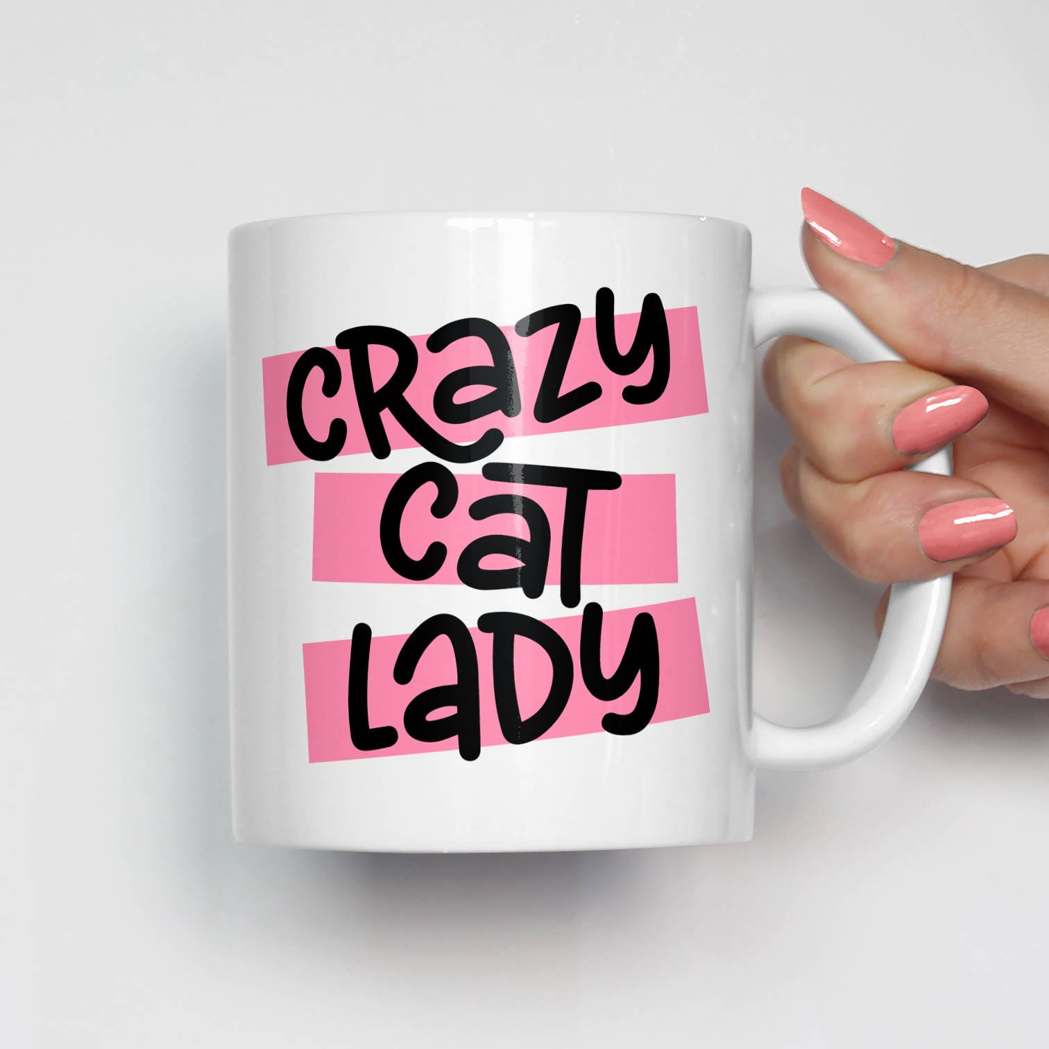 Crazy Cat Lady Mug, Cat Lover Coffee Mug, Cat Lady Gifts, Funny Coffee Mug, Gifts for Her, Mugs With Sayings, Cute Cat Mugs, Cat Gifts 0582