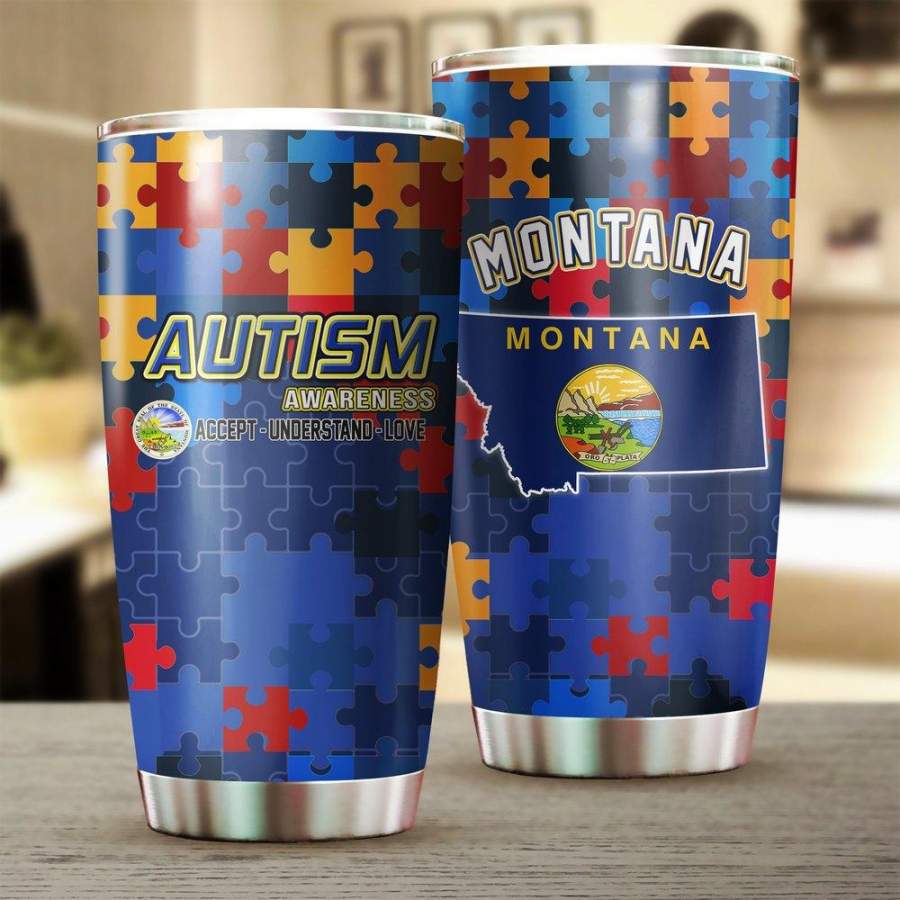 [Stainless Steel Tumbler] STA108 Montana State Stainless Steel Tumbler Montana State Stainless Steel Mug Father’s Day gifts, Mother’s Day gift