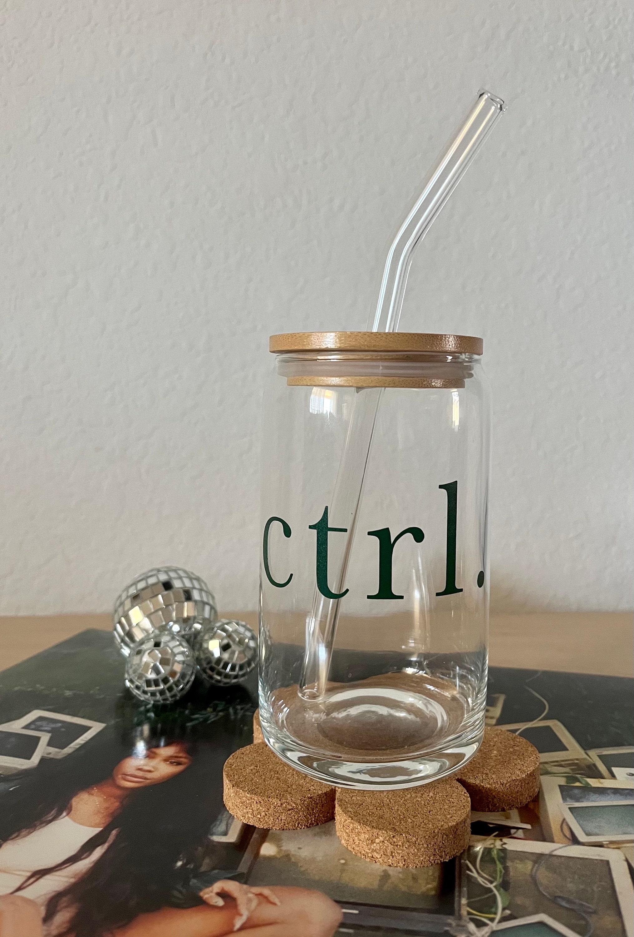 ctrl cup, sza inspired glass cup, sza gift