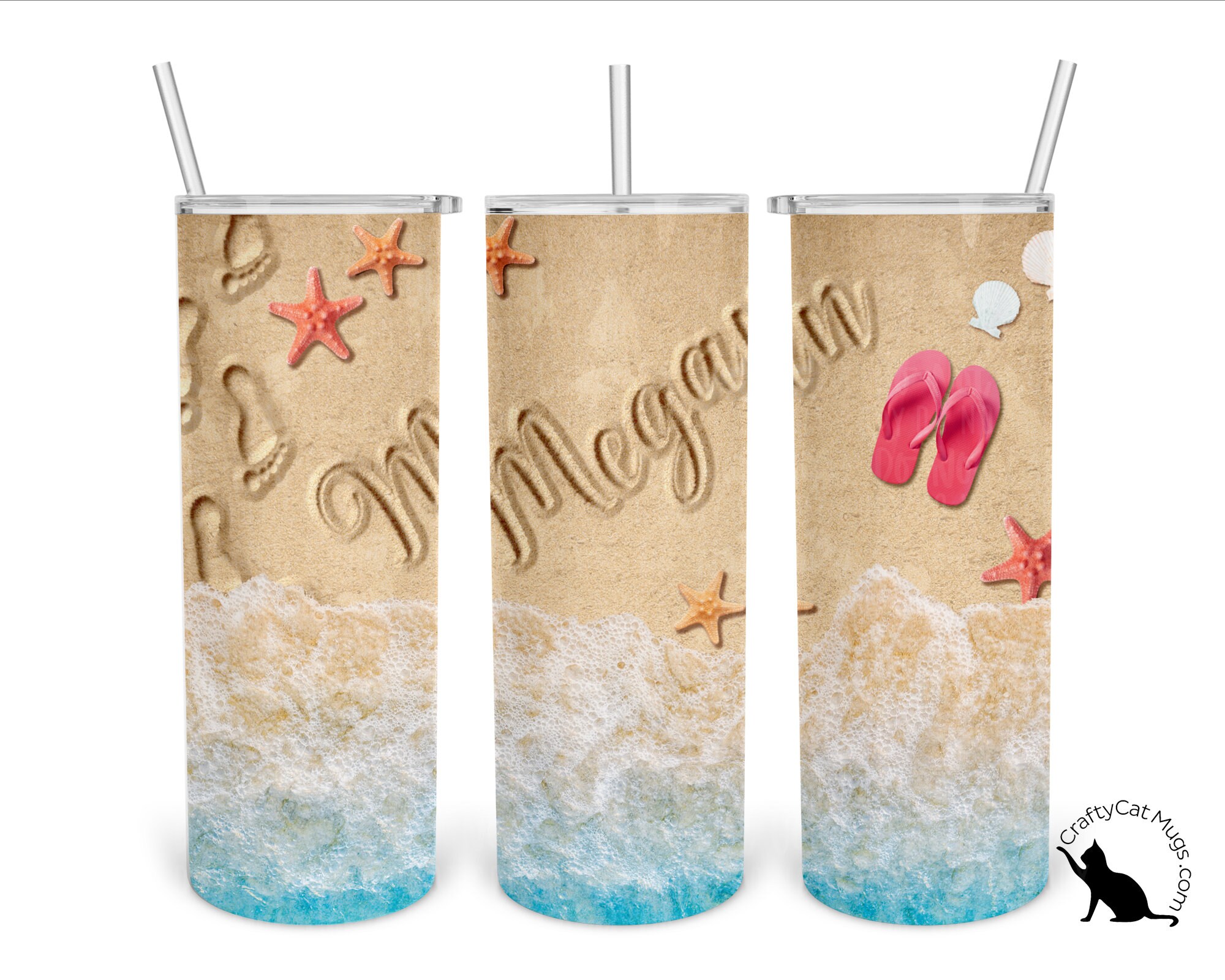 Personalized Beach Tumbler | Girls Beach Trip Tumblers