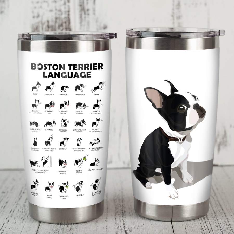 Boston Terrier Steel Tumbler JR2101 82O60