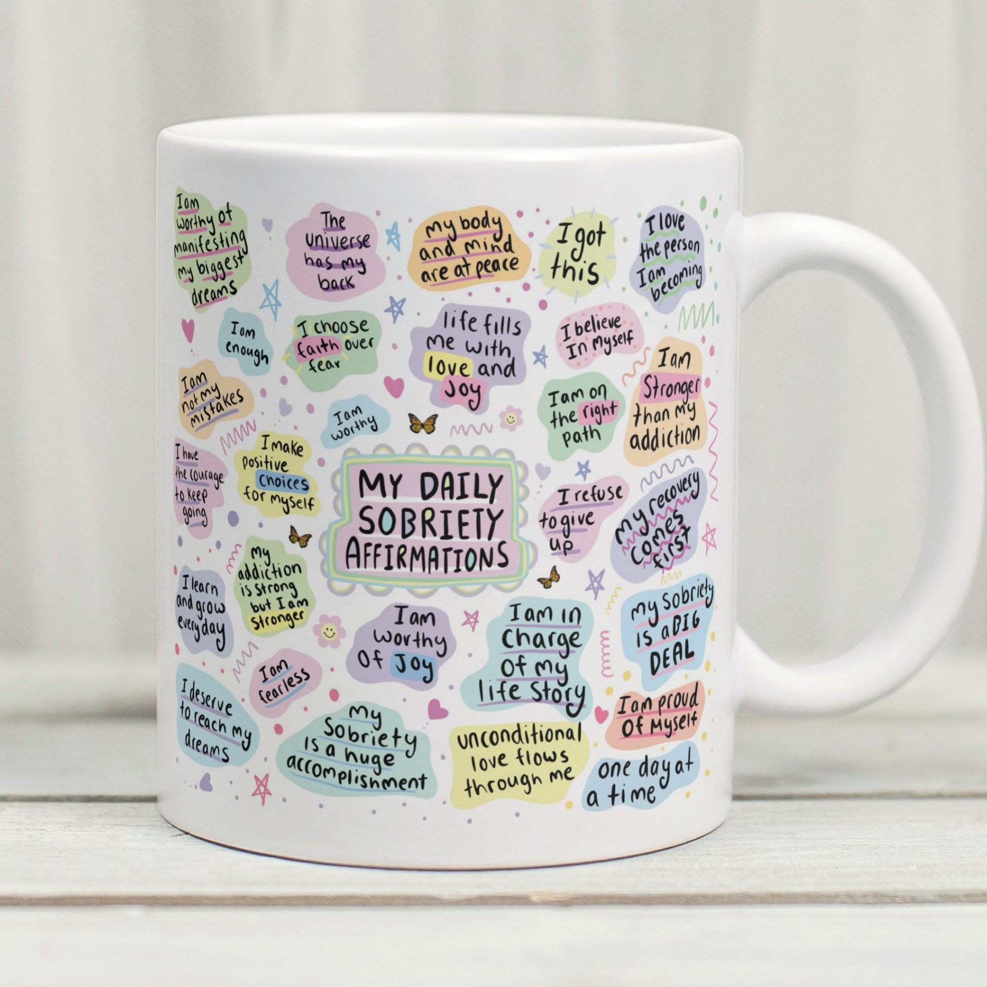 My Daily Sobriety Mug, Sobriety Mug, Sober Mug, Sobriety Gift, Sober Gift, AA Gift, We Do Recover Mug, Recovery Gift, Soberversary Gift