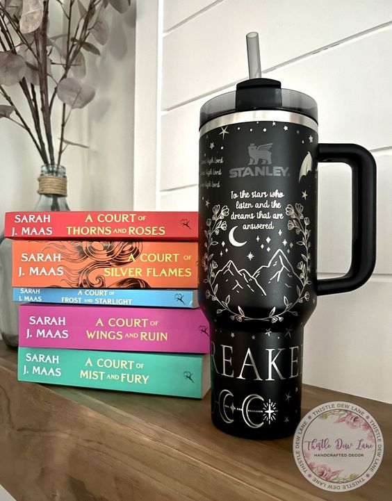 Stanley Tumbler, Acotar Tumbler, Book Tumbler, Laser Engraved Stanley, Acotar Inspired Tumbler