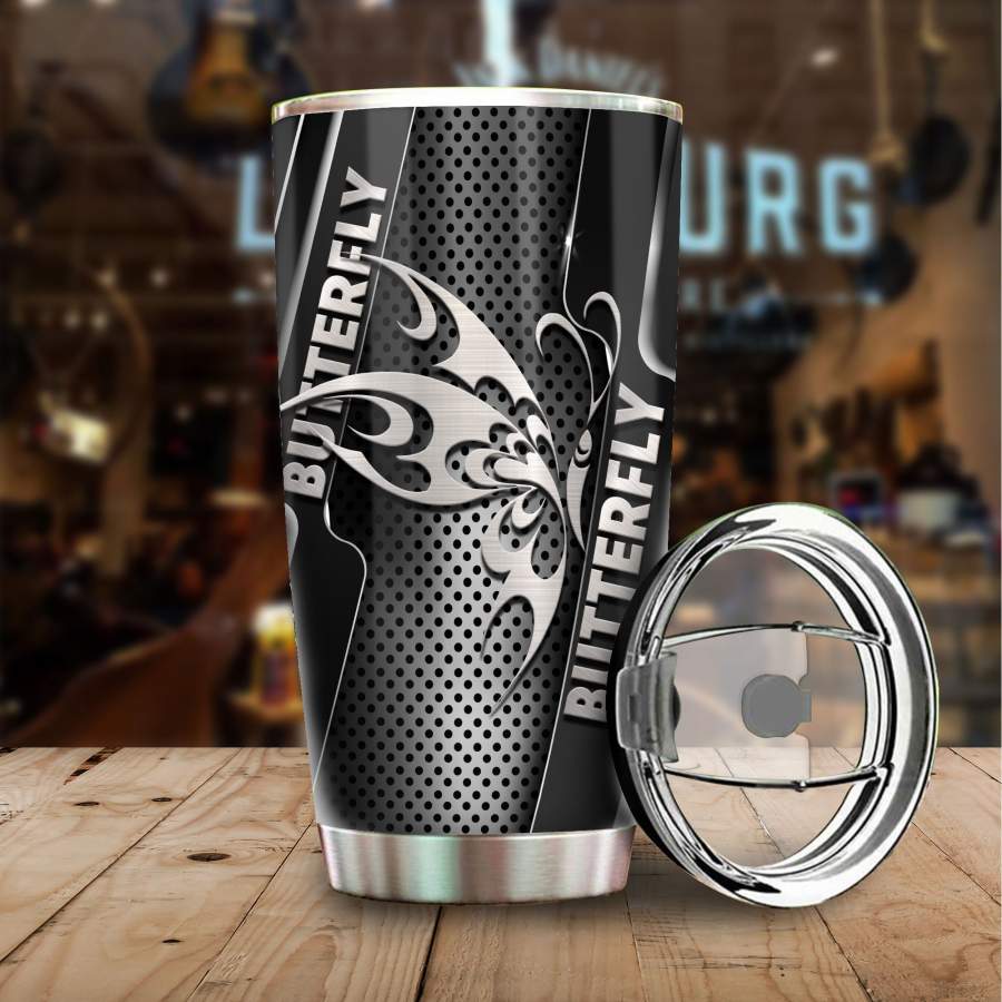 Batterfly Metal Stainless Steel Tumbler