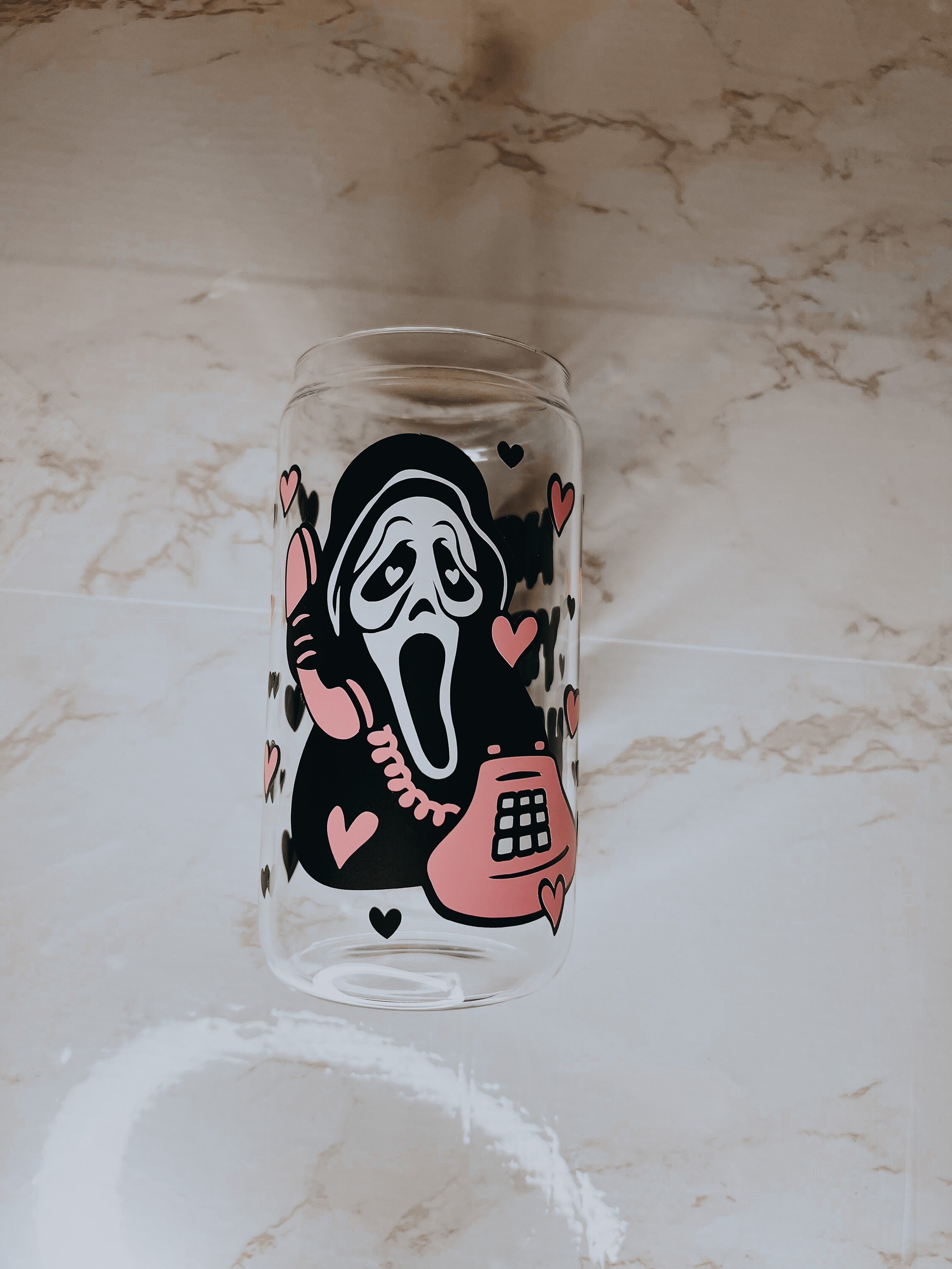 Ghostface can glass | no you hang up | spooky can glass