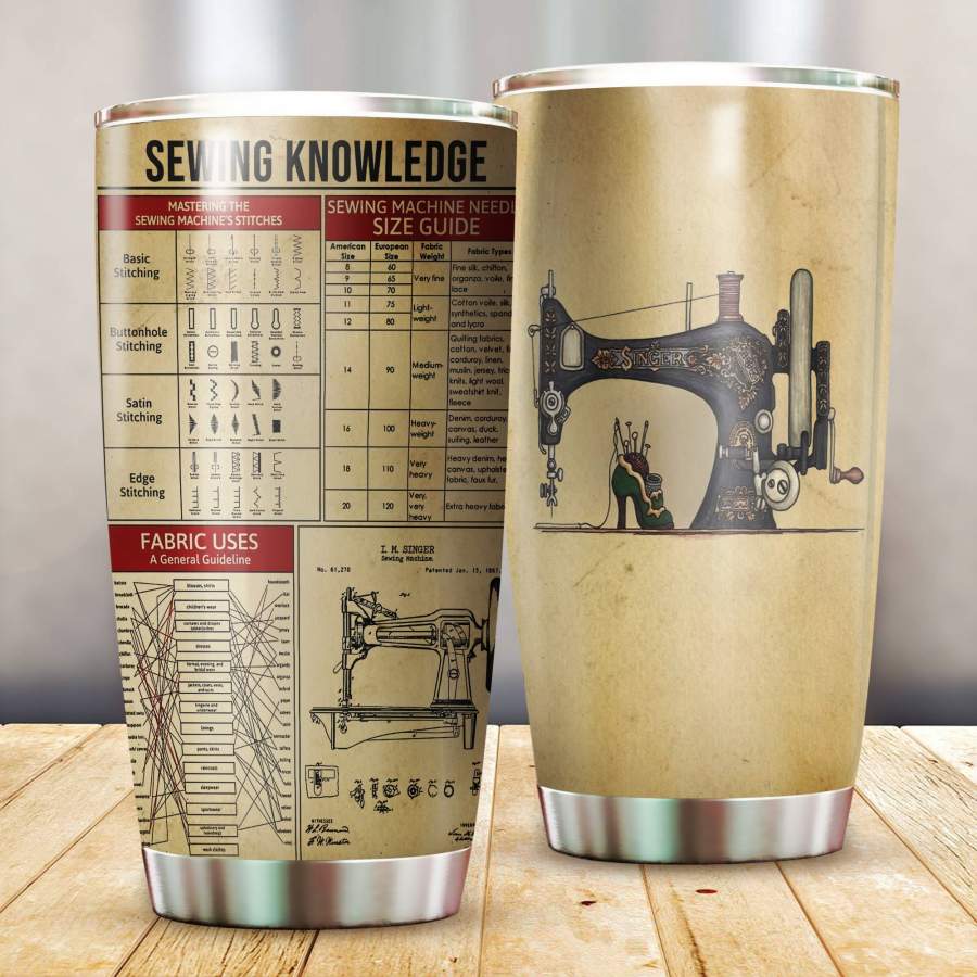 Sewing knowledge stainless steel tumbler HG