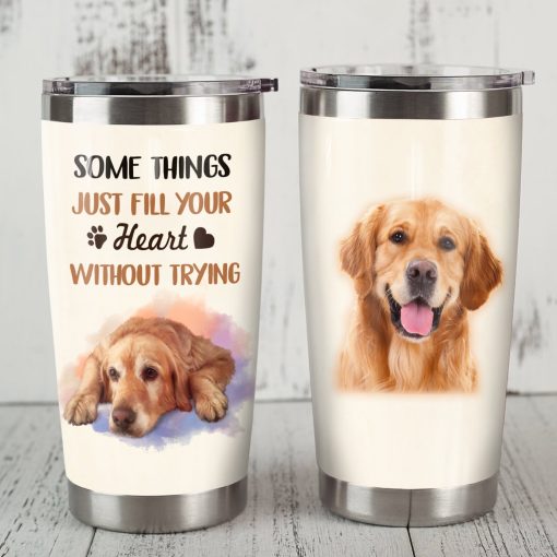 Golden Retriever Dog Steel Tumbler, Gift For Friend, Birthday Gifts For Mom, 60Th Birthday Ideas, Gifts For New Moms, Gift Ideas For Wife