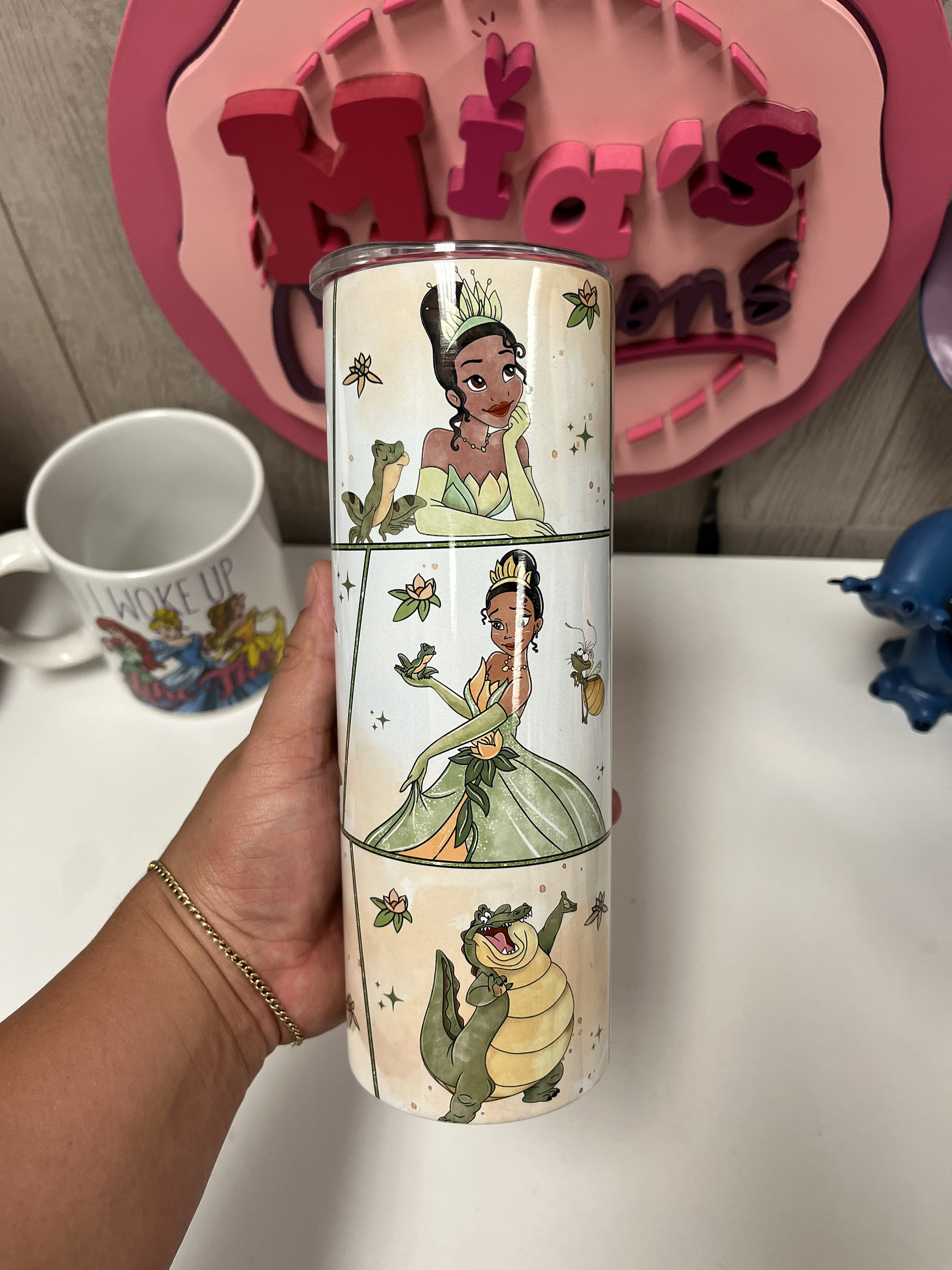 Tiana custom tumbler, Princess Tiana custom tumbler