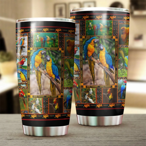 Parrot Stainless Steel Insulated Tumbler Cups, Birthday Gift Ideas, Birthday Gift For Girlfriend, Best Gifts For Mom, Father’S Day Gifts