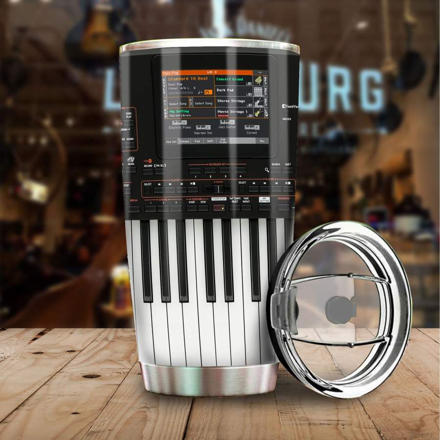 Beautiful Piano Stainless Steel Tumbler