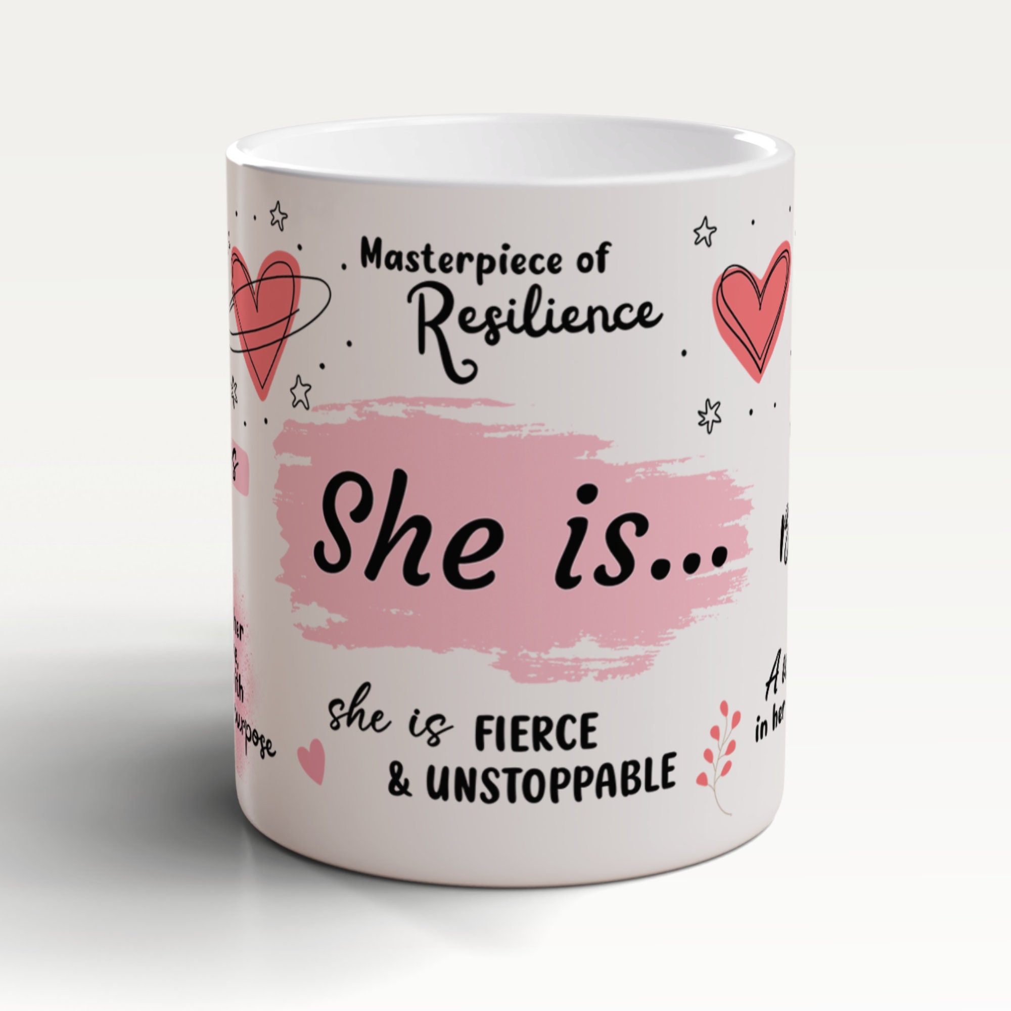 She Is Affirmation Mug, Self Love Mug, She Is Fierce Mug, She is Brave, Daily Affirmation Mug, Coffee Mug For Her