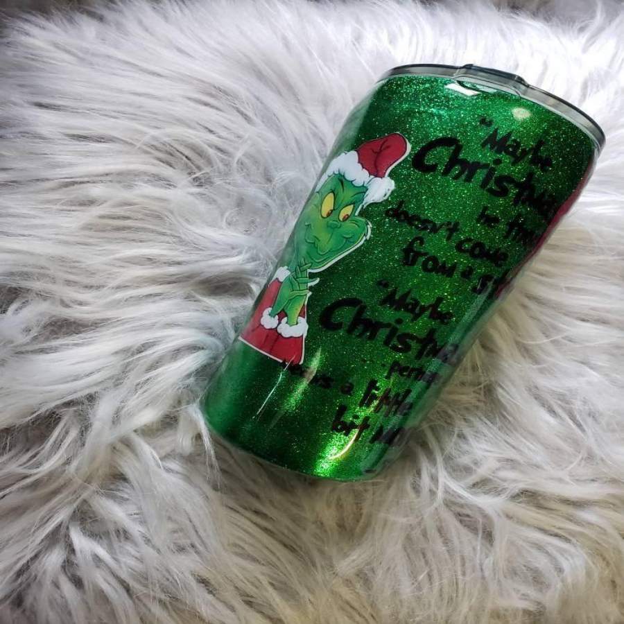 Grinch Personalized Glitter Tumbler, suess tumbler Monogram Tumbler, Glitter Cup, Glitter Tumbler, Glitter Stainless steel