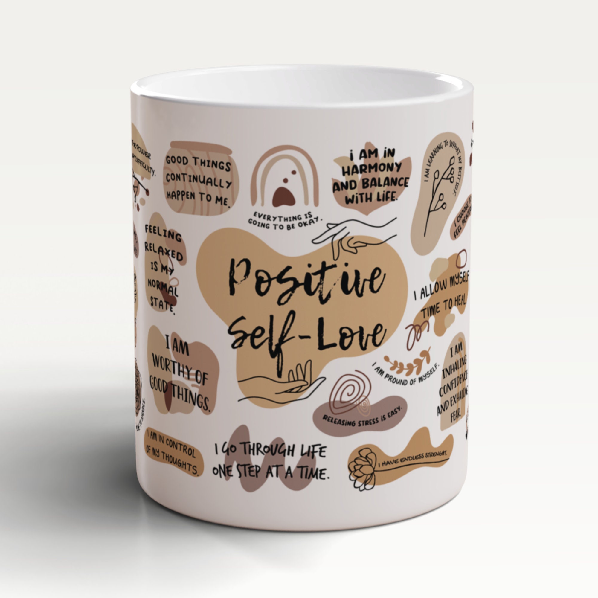 Positive Self Love Mug, Love Mug, Affirmations Mug, Positive Affirmations Mug, Positivity Mug, Mindfulness Mug, Mindset Mug, Positive Vibes