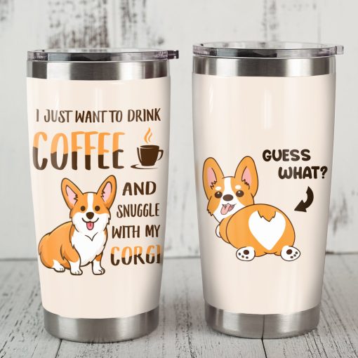 Corgi Dog Steel Tumbler, Gift For Friend, Birthday Gift For Boyfriend, Gifts To Grandpa, Gift For Grandparent, Gifts For Dad, Good Gifts For Mom