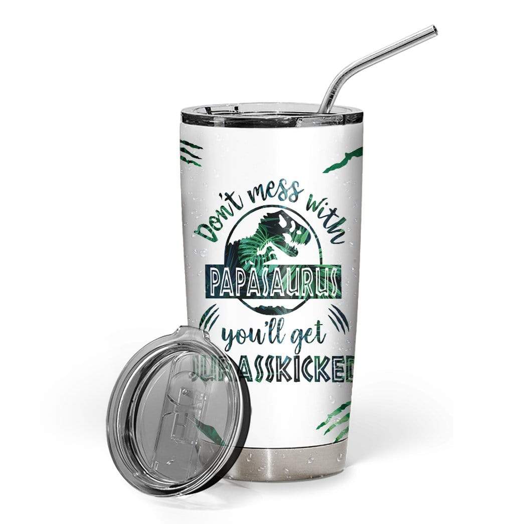 Gearhuman 3D Papasaurus Custom Name Design Vacuum Insulated Tumbler