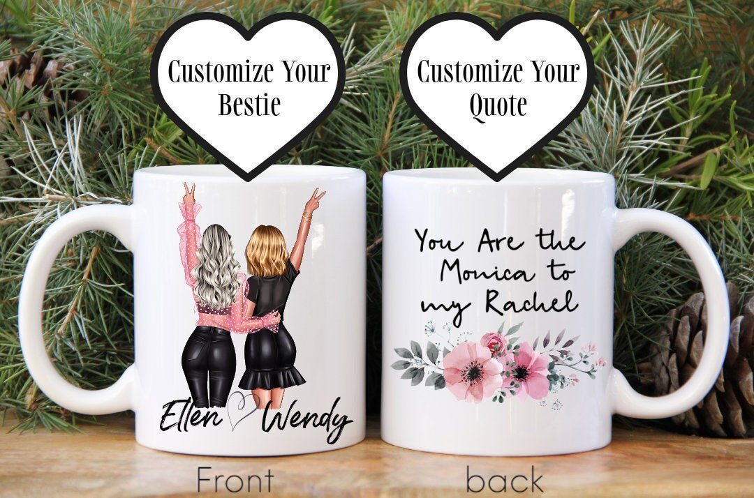 Custom Best Friend Gift, Personalized Best Friend Mug, Long Distance Relationship Gift, Moving Away Gift, Long Distance Coffee Mug