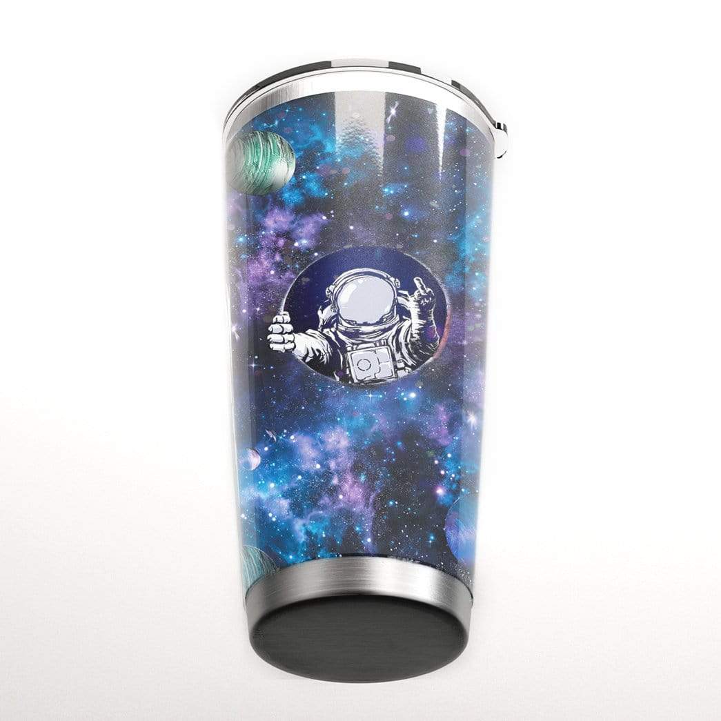 Gearhuman 3D Austronaut Comes Out Of Black Hole Custom Name Design Vacuum Insulated Glitter Tumbler