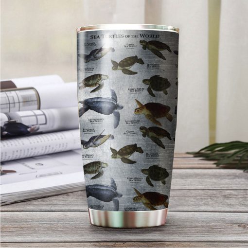 Sea Turtles Of The World Stainless Steel Tumbler, Gift For Best Friend, Best Friend Gift Ideas, Good Gifts For Mom, Best Gifts For Dad