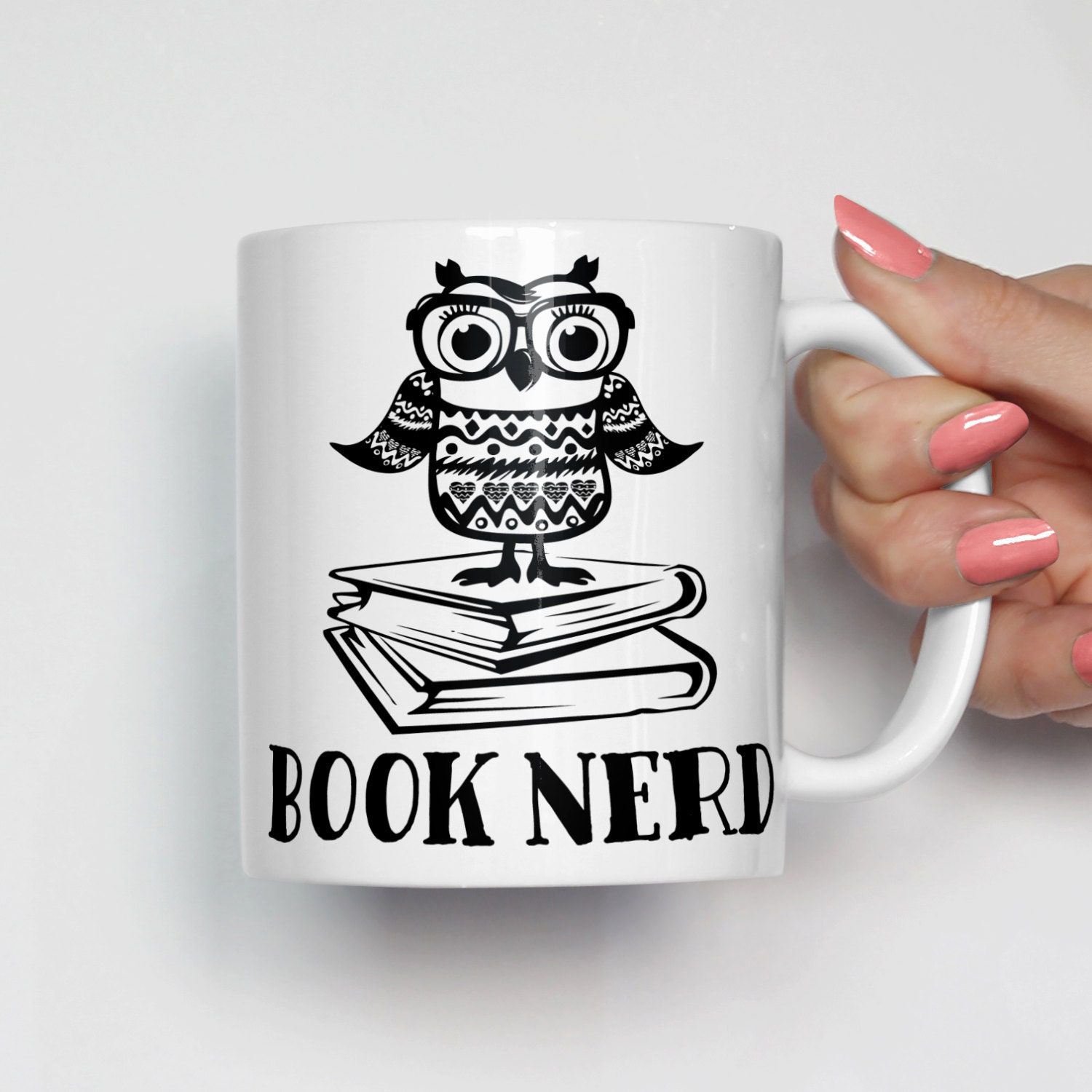 Owl Book Nerd Mug, Book Lover Mug, Book Lover Gift, Funny Mugs, Owl Gifts, Owl Mug, Coffee Mug, Christmas Gift, Stocking Stuffer 0336