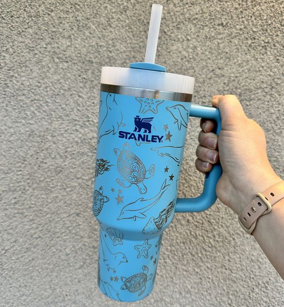 Ocean Animal Tumbler, Engraved Tumbler