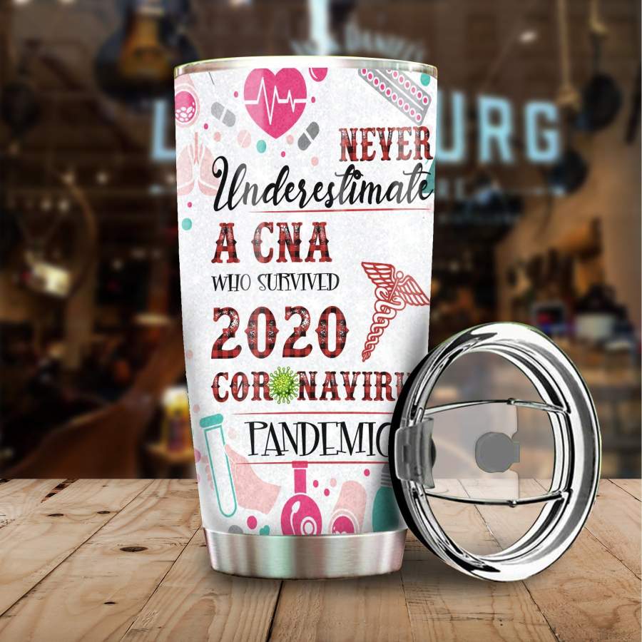 Never Underestimate A CNA 20oz Stainless Steel Tumbler