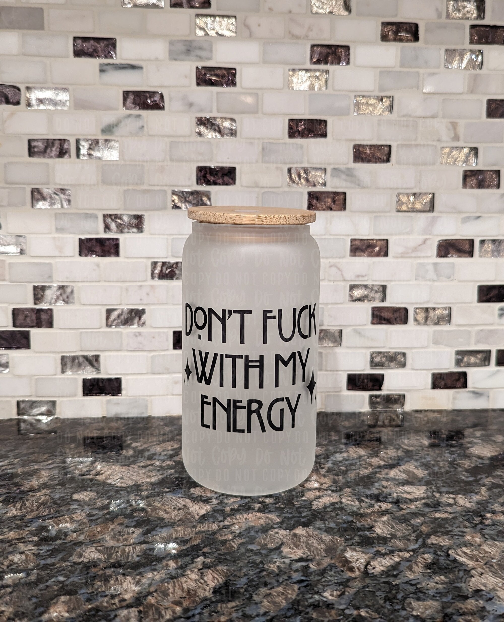 Glass Can | Iced Coffee Cup | Don’t Fuck With My Energy | Witchy Gift