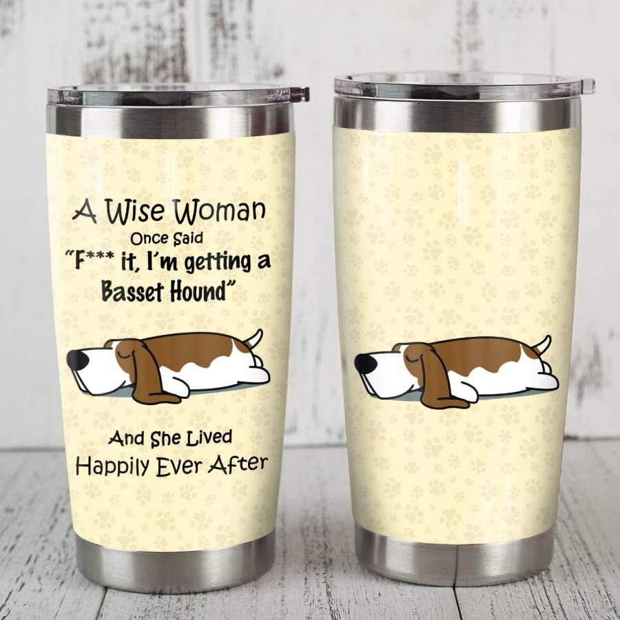 Basset Hound Dog Steel Tumbler MR0703 69O49