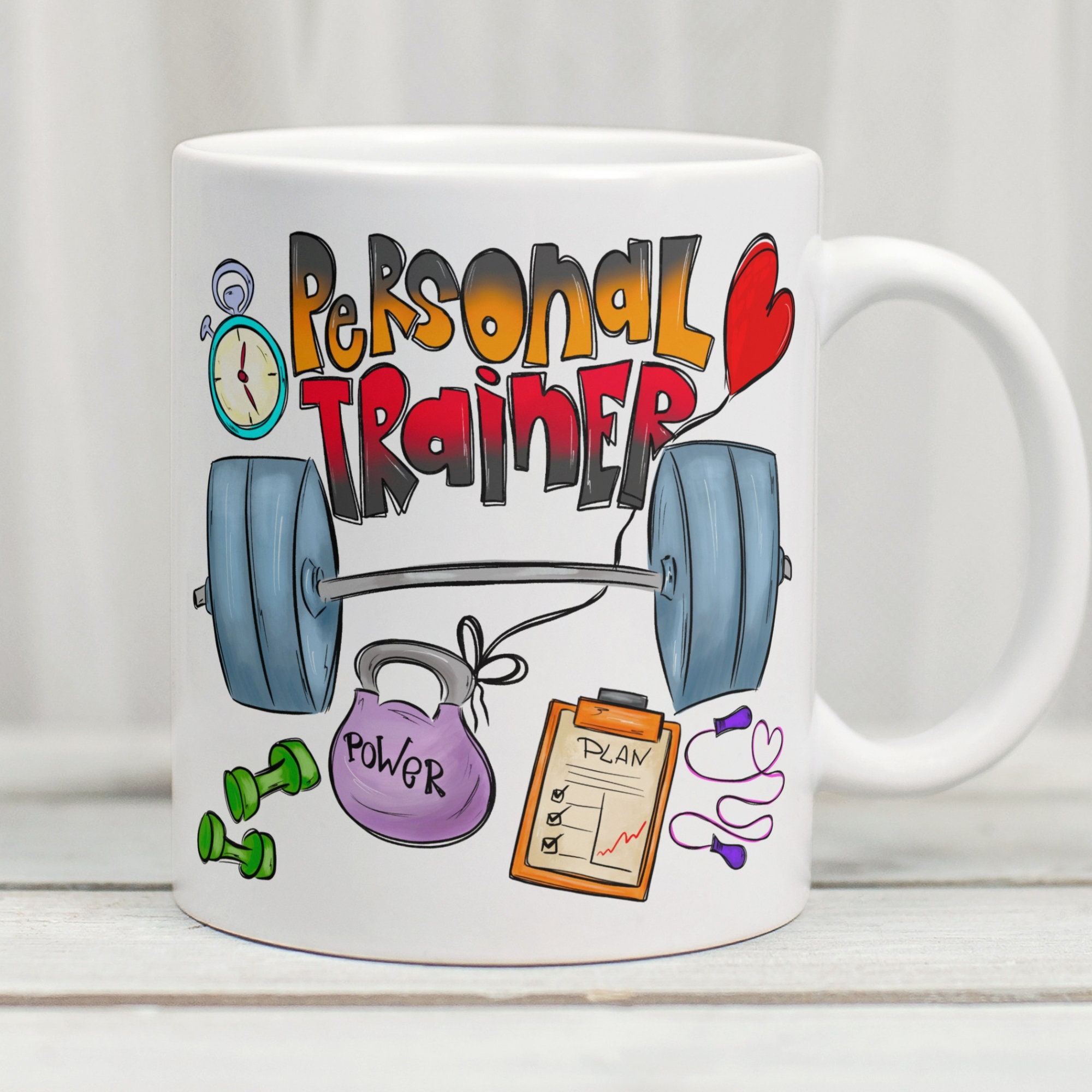 Personal Trainer Mug, Personal Trainer Gift, Gift For Personal Trainer, Gym Gift, Gym Coach Gift, Weightlifting Mug, Bodybuilding