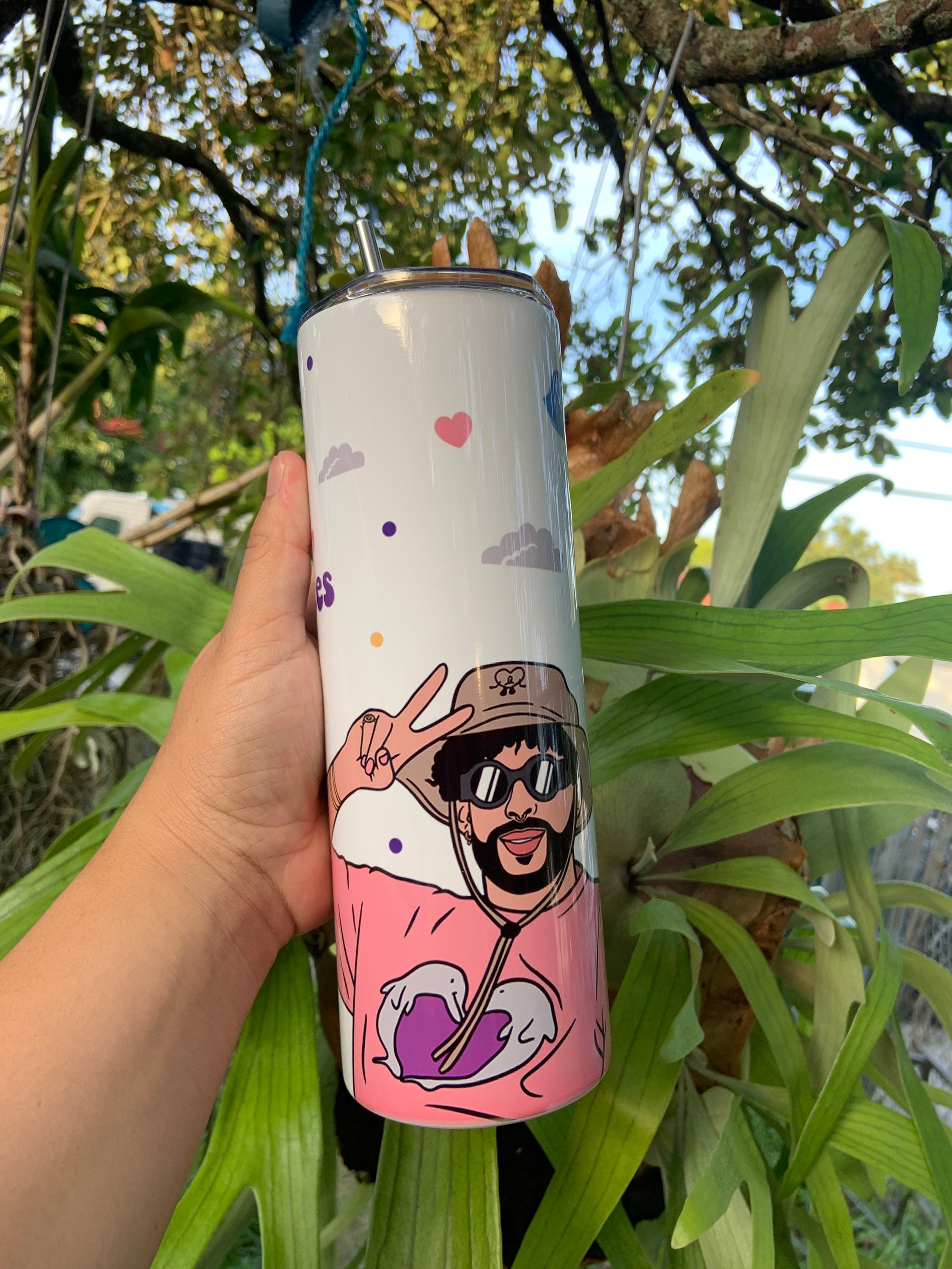 Bad Bunny Tumbler, Me fui de vacaciones tumbler, Bad bunny Cups, Bad bunny inspired