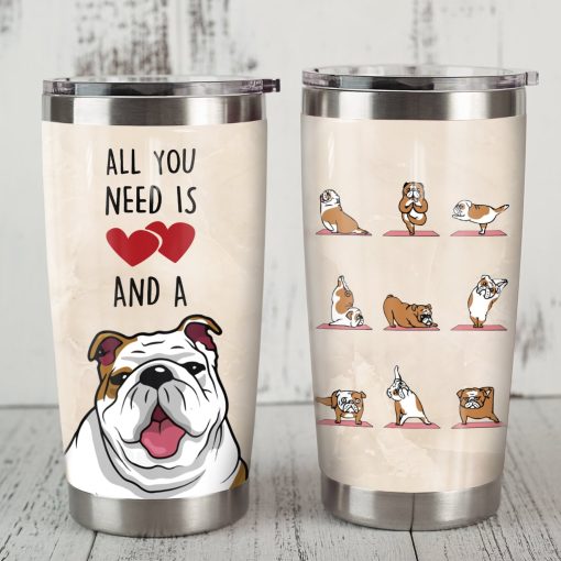 Bulldog Steel Tumbler, Gift For Grandparent, Gifts For Dad From Daughter, Gifts For New Moms, Birthday Gift, Gift For Brother, Gift For Friend