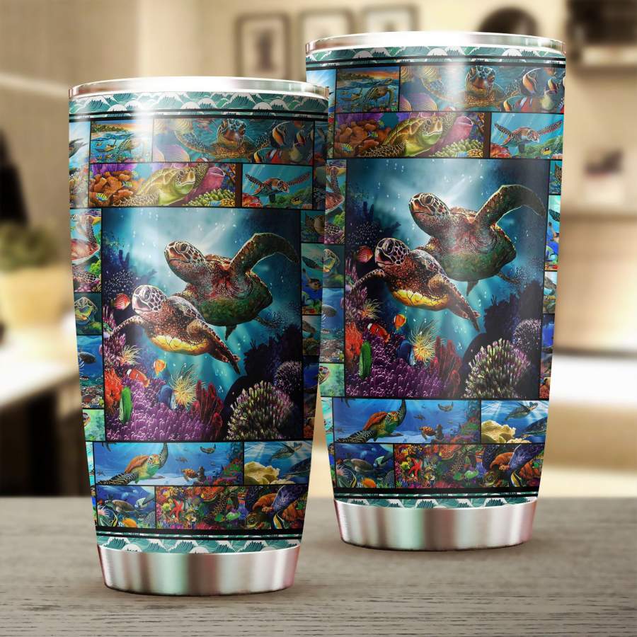 Beautiful Turtle Stainless Steel Tumbler