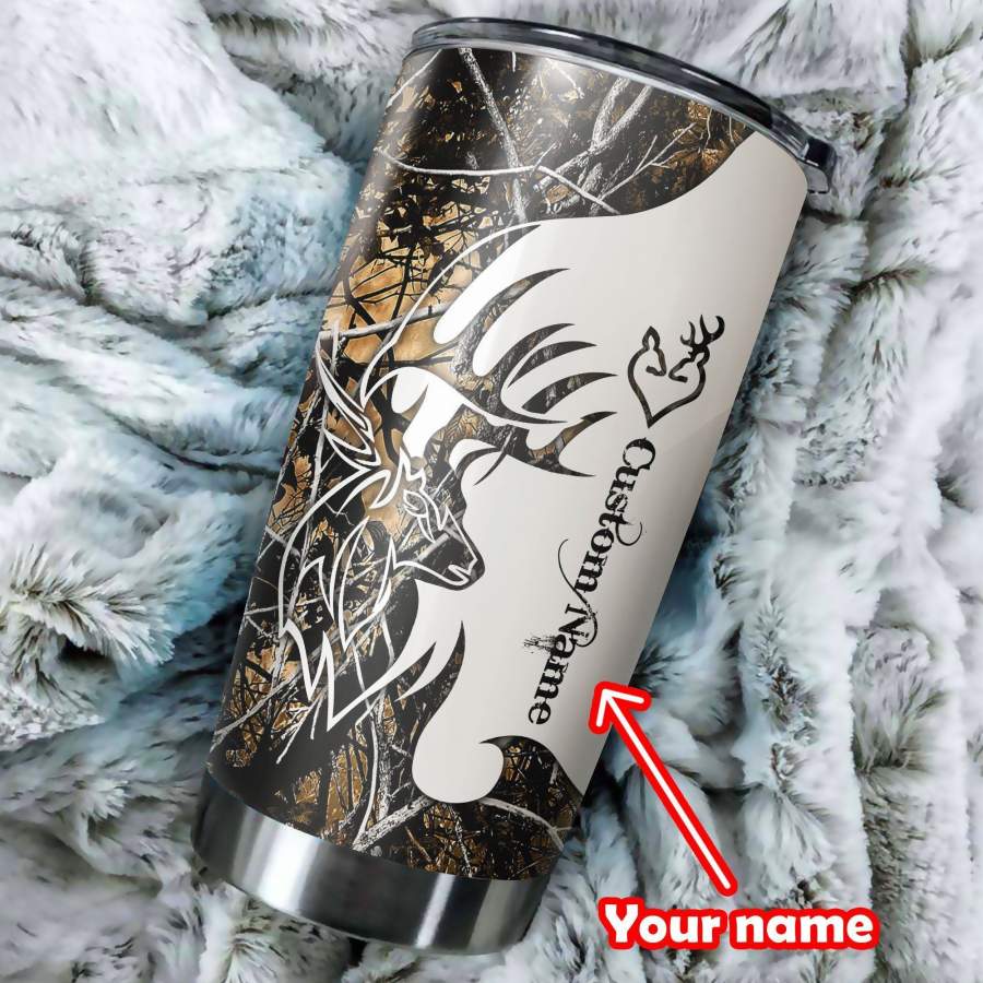 [Tumbler] Personalized Your Name Hunting Stainless Steel-1071