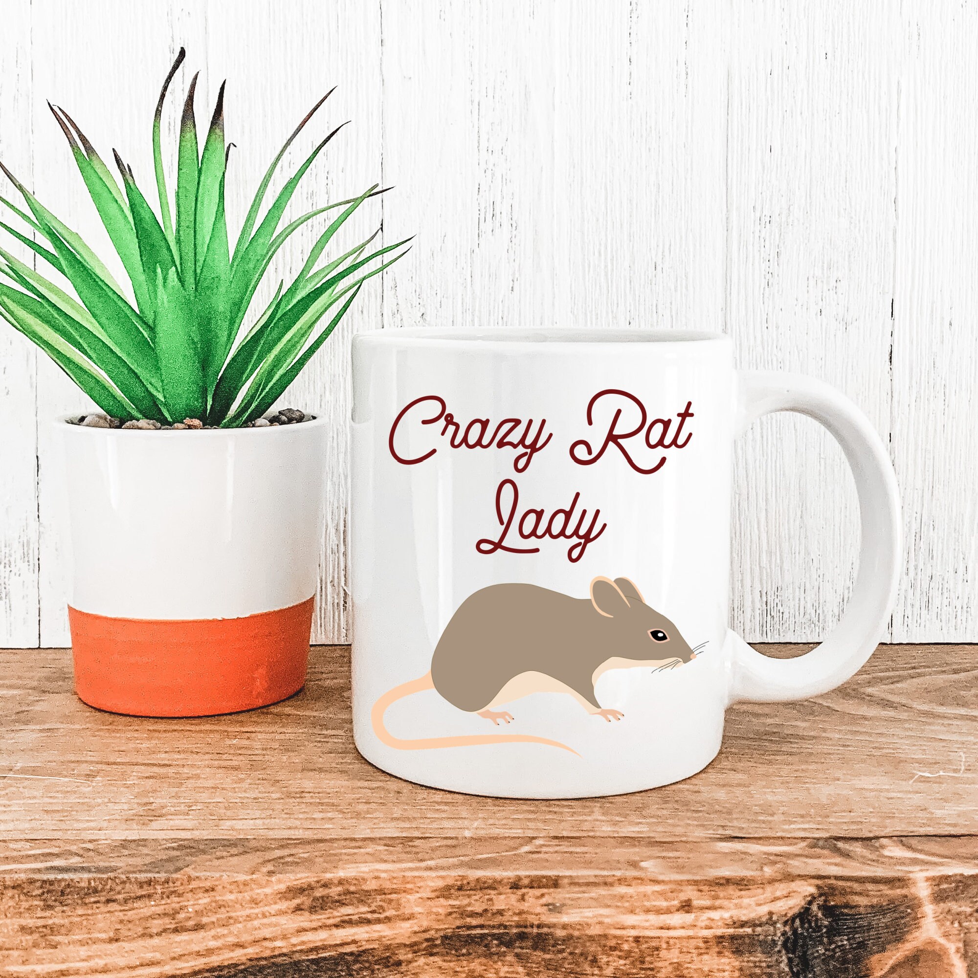 Rat Coffee Mug, Cute Rat Gift, Rat Lover, Rat Cup, Gift for Her, Housewarming, Birthday, Rat Decor, Rat Mom, Crazy Rat Lady, Mouse Mug