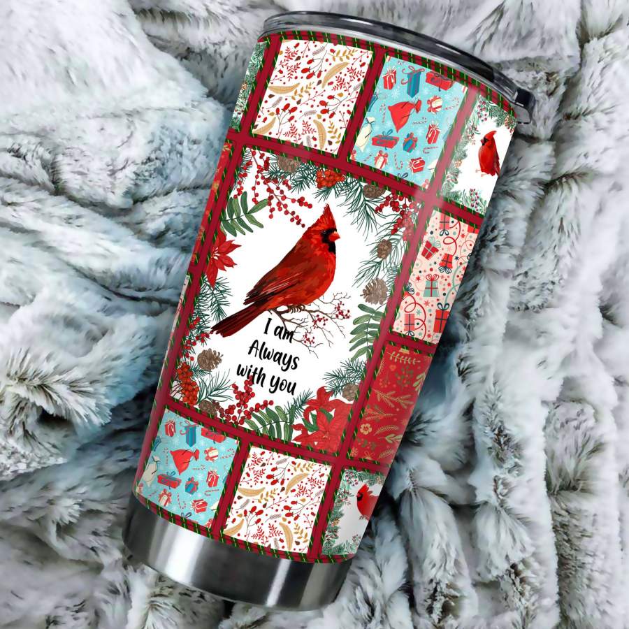 Northern Cardinal Stainless Steel Tumbler