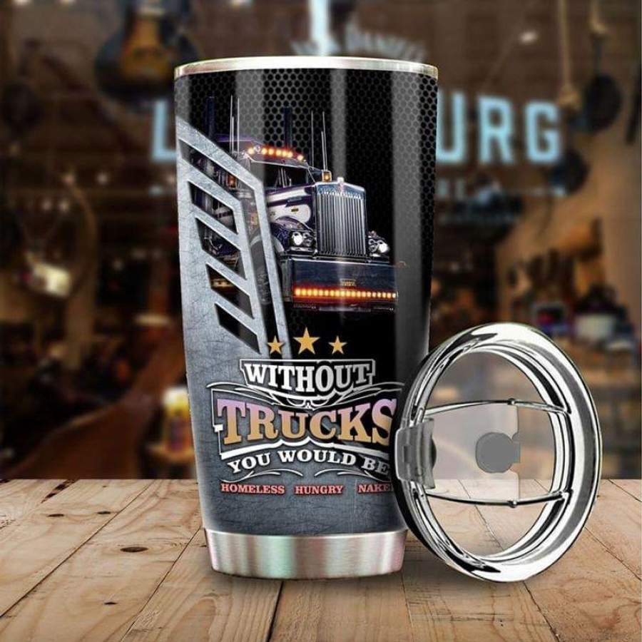 Truck Lovers Gift, For Truck Drivers Stainless Steel Tumbler 20oz