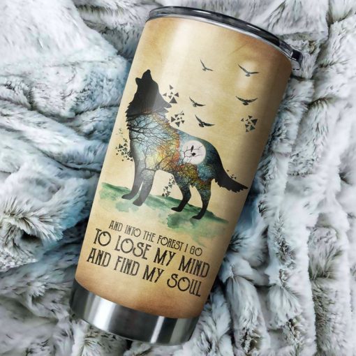 Wolf Map 20Oz Stainless Steel Tumbler