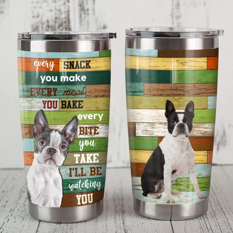 Boston Terrier Dog Steel Tumbler JR3004 81O34