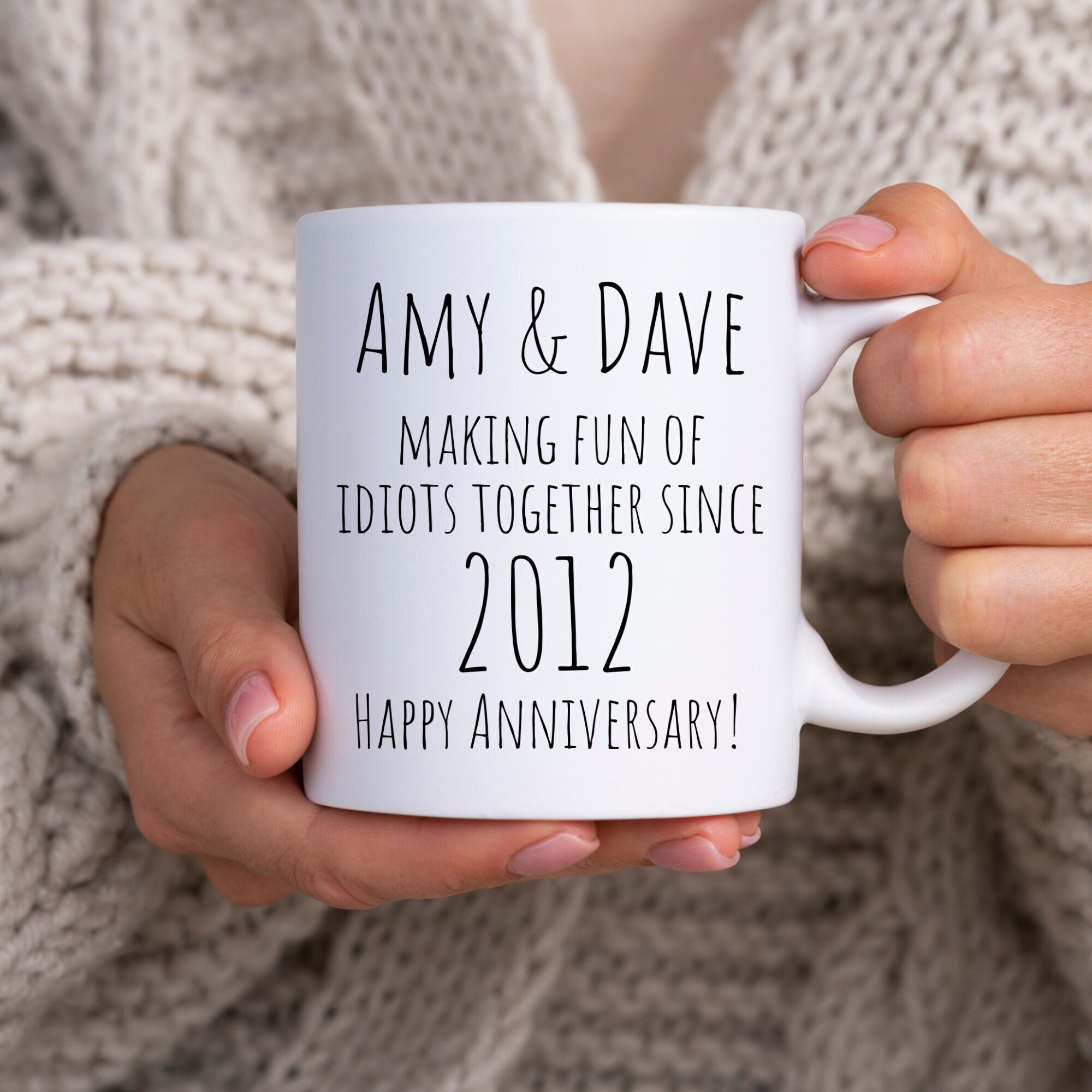 Personalized Wedding Anniversary Mug Personalized Anniversary Gift Funny Anniversary Gift Parents Anniversary Custom Names Anniversary Cup