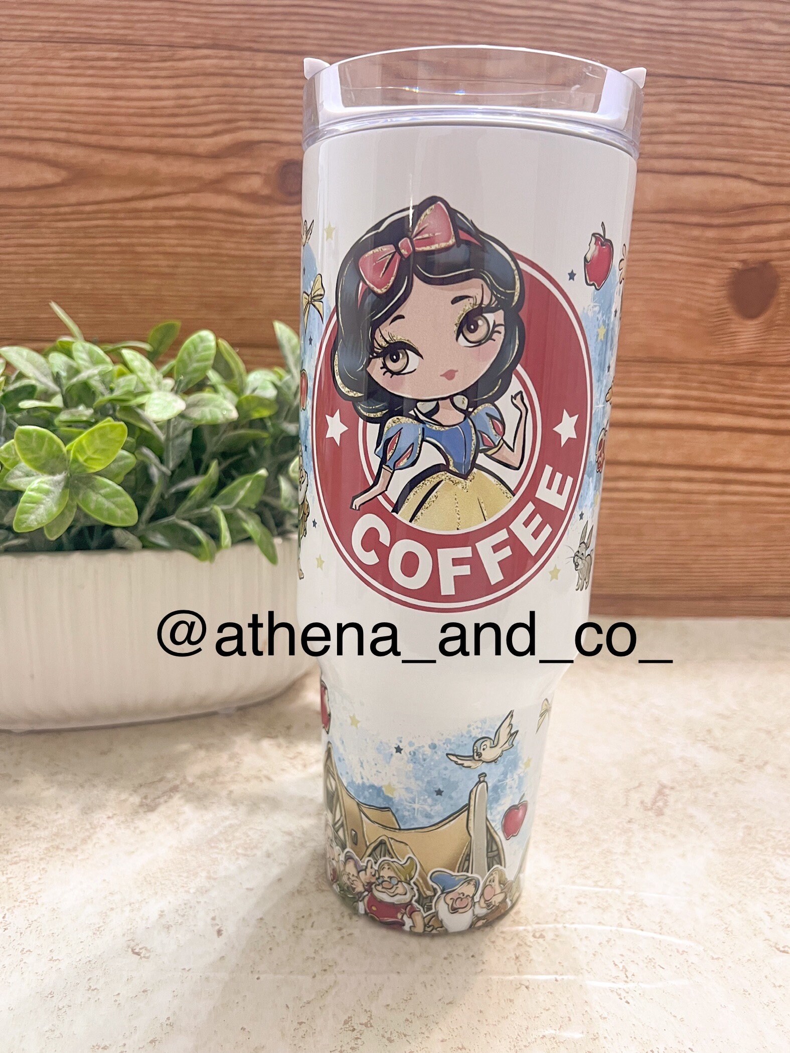 Bitten Apple Princess 40 oz tumbler| bitten Apple Princess | 40 oz tumbler| travel mug| Magic park Princess