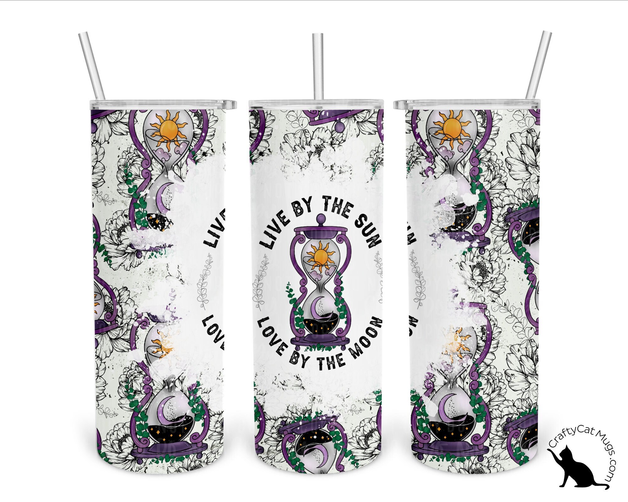 Live By The Sun Tumbler | Witchy Gift | Moon Cup