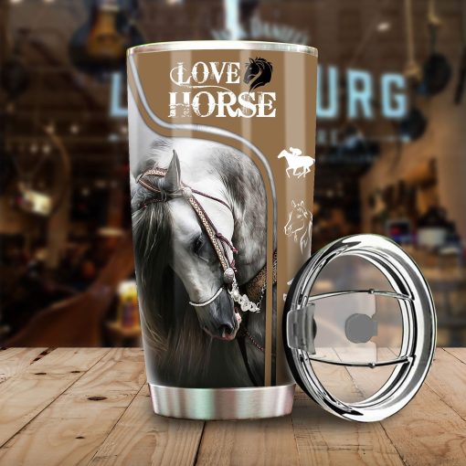 Love Horse Stainless Steel Tumbler, Mother’S Day Ideas, Birthday Gift For Girlfriend, Father’S Day Gifts, Gift For Grandparent, Birthday Gift Ideas