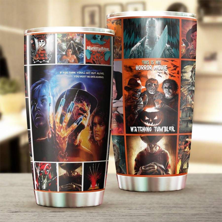 [Stainless Steel Tumbler 20 Oz] Freddy Krueger Stainless Steel Tumbler, Freddy Krueger Stainless Steel Mug Movie Father Day gifts, Mother Day gift